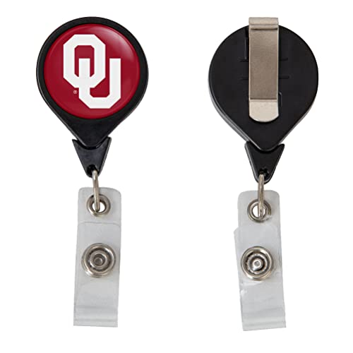 Desert Cactus University of Oklahoma Retractable Badge Holder UO ID Reel with Ticket Clip for Lanyard, Work, School & Office Access