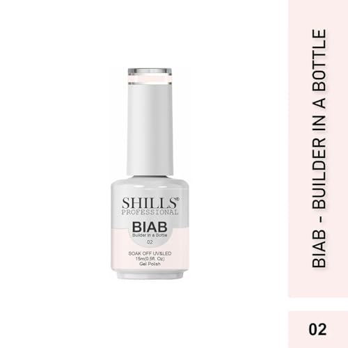 Image of SHILLS PROFESSIONAL BIAB - Builder in a Bottle 15ml | Soak Off UV & LED Gel Polish | Nail Strengthener, Base & Builder Gel in One | Long-Lasting, Chip-Resistant Formula | Available in 6 Shades (02 - Natural Beige)