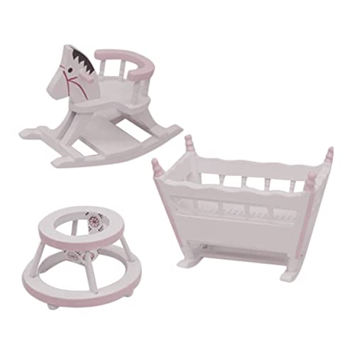 Miniatur-Kinderzimmermöbel: Weißer Baby-Hochstuhl Von Melody Jane – Perfekt Für Puppenhäuser Im Maßstab 1:12