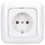 1 x socket M. increased touch protection, 1 x frame 1 socket