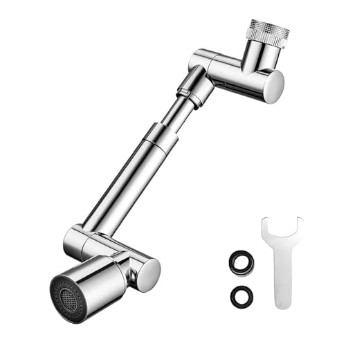 DJMAW 1080° Drehbarer Wasserhahnaufsatz Chrom