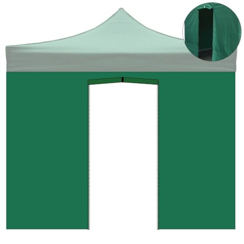 Auvent latéral vert pour tonnelle pliante 3x3 avec rideau amovible