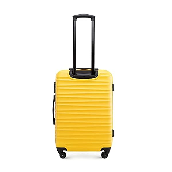 WITTCHEN Groove Line, Bolso De Viaje Unisex Adult, Amarillo (Yellow), Juego Maletas 3 Pzs