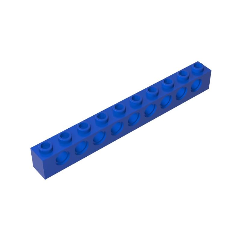 XYEIUGO 2730 Technology Brick Technic Brick 1x10 [9 Holes], Blue, 10 PCS — image 1