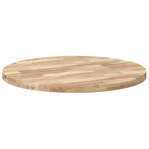 Mesa redonda de acacia de 90 x 4 cm para renovar tu comedor 7