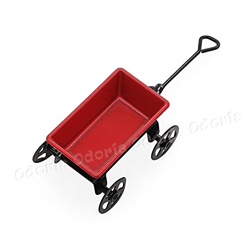 Odoria Escala 1/24 Miniaturas Vagão Vermelho Decoração Acessórios da Casa de Bonecas