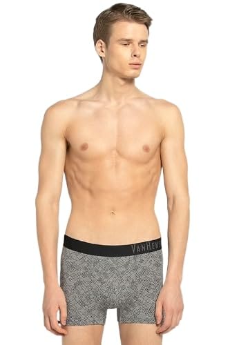 Image of Van Heusen Men's Cotton Trunk - Pack of 1 | Contoured pouch for support | Antibacterial Briefs | Sweat Absorbant | Moistue Wicking | Breathable Everyday Underwear | Long Lasting Color| Printed Colors | Style 10047