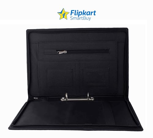 Image of ZesTale PU Leather File Folder /Document Holder | Multipurpose Professional File Folders (Without Leafs) (Set of 1, Black)