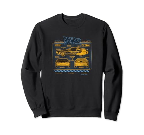 Back To The Future 35th Anniversary DeLorean Schematics Sweatshirt