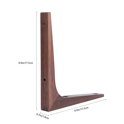 Scicalife Wooden Shelf Brackets, L Shape Shelf Holders Wall Mount Wood Triangle Bracket For Wall Dyi Bedroom Kitchen Living Room Storage Room( Coffee ) #TOP2