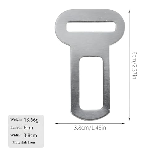 Auto-Sicherheitsgurt-Fesseln, Metallverbinder, Sicherheitsbefestigung, Haustier, Fahrzeug-Sicherheitsgurt, Sicherheitsgurtschloss, Metall, langlebig, stark (Silber1(Zweiteiliges Set))