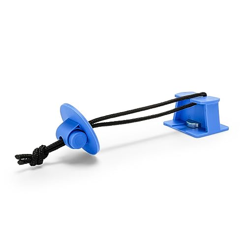Camco RV Adjustable Fridge Door Block - Promotes Airflow During Storage - Keeps Door from Swinging Open - Blue - 44105