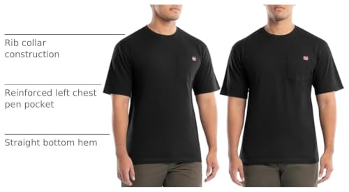 Wrangler Men’s Classic Core Short Sleeve Pocket T-Shirt, 2-Pack, Jet Black, Large - image 4