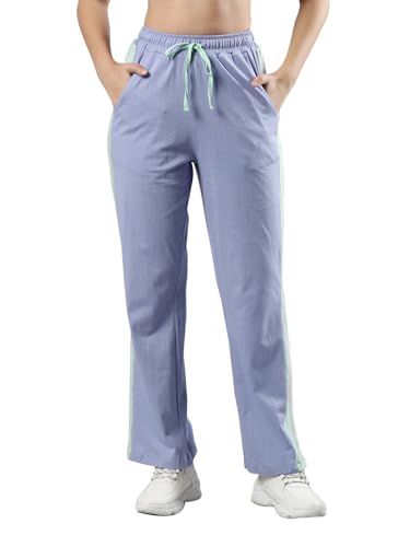 Image of Femmora Relax Fit Track Pant with Abstract Print, Breathable Soft Cotton Fabric with Drawstring Waistband Closure and 2 Side Pockets, for Women,Pack of 1