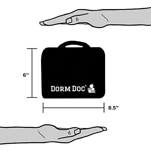DormDoc 175 Piece Emergency First Aid Kit for College Students - Dorm Room Medical Kit with OTC Medicines and Bandages - Health Kit in Compact Zipper Case for School, Sports, Vehicle and Travel Blue - Thumbnail 5