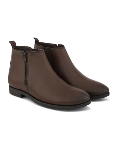 Image of FENTACIA Leather Chelsea Boots for Men | Men Ankle Slipon Boots