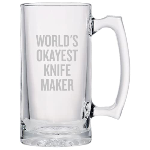 Knife Maker Gift - Knife Making Beer Mug - Bladesmith Gift - Knifemaker Present - World
