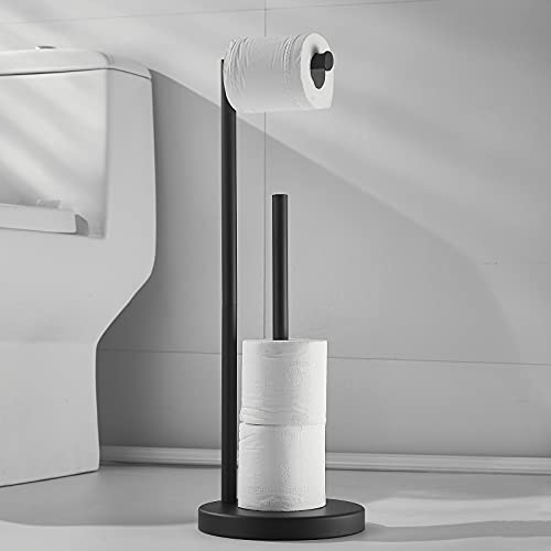 Kelelife Porte-papier toilette autonome - Sans perçage - Noir 58 cm Cover
