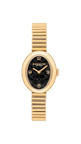 Coach Two Hand Quartz Movement Watch for Women SAMMY Collection with Gold Colored Stainless Steel Bracelet - 14504571