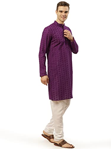 Image of Jompers Men's Embroidered Straight Kurta Pyjama Set.