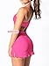 OZICERD Two Piece Tennis Skirt Sets for Women 2 Piece Mini Skirt Set Going Out Golf Skort Athletic Skirt Pickleball Outfit Pink S