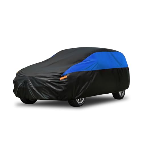 SUV Car Cover for Automobiles All Weather Waterproof, Universal Fit Kia Soul, Honda HRV/Element, Subaru CrossTrek, Hyundai Kona, Ford EcoSport, Jeep R