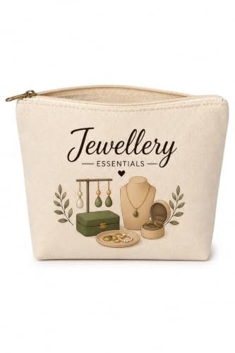 Image of DRUDRAYA Canvas Jewellery Pouch | Printed Storage Zipper Bag (Pack of 1)