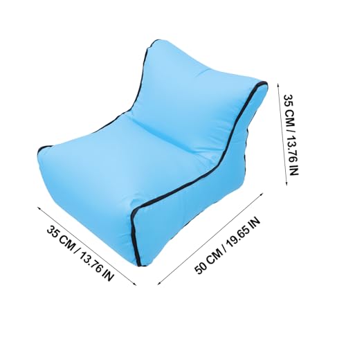 Chaise longue gonflable légère iplusmile pliable en nylon robuste couleur azur