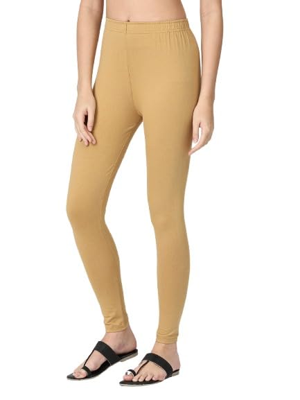 Image of Robinbosky Premium Stretchable Cotton Ankle Legging for Women | Suitable for Formal wear & Casual wear | High-End Elastic Makes The Leggings Squat Proof and Durable for Travel, Yoga, & Workout.