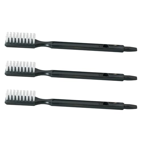 Image of Juicer Cleaning Brushes Compatible with Omega 8006, VRT, 8004 8003 VERT VRT350 VRT330 Masticating Juicers Replacement Cleaner, HD Bristles (2 Brushes) (Black 3 Pack)