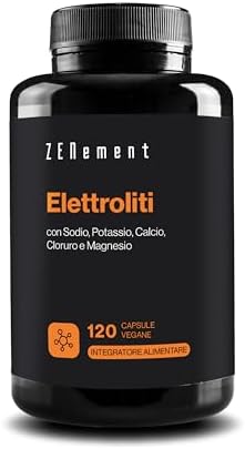 Elettroliti Integratore - Complex 5 Elettroliti Cloruro, Sodio, Potassio, Calcio, Magnesio Citrato - Sali Minerali Integratori Sport - Dieta Keto - Senza Zucchero, Senza Glutine, Vegan - Zenement Generico - integratore
