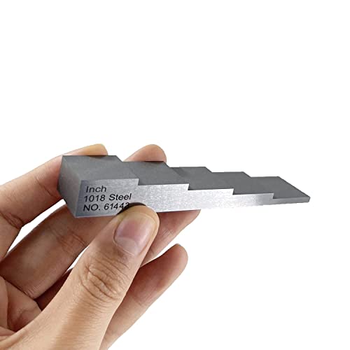 Bloque de calibración de 5 pasos para medidor ultrasónico de espesores, material acero 1018, espesores: 0,100", 0,200", 0,300", 0,400", 0,500" miniatura 1