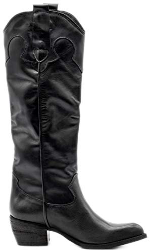 Botas de mujer, botas altas de mujer, de invierno, botas de mujer con tacón Negro Size: 39 EU