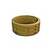 Men's Gold Perforated Silicone Ring Size 12