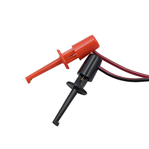 Image of 4mm Banana Plug to Test Hook Clip Test Lead Cable for Multimeter 1m /40 inch Length Black and Red - (2 Pairs)