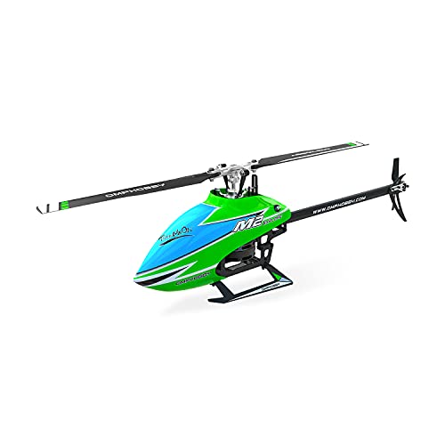 OMPHOBBY M2 Explore RC Helicopter for Adults Dual-Brushless Motor Direct-Drive 6CH RC Helicopters with Adjustable Flight Controller,3D Flight Remote Control Plane Outdoor New Version BNF-Crystal Green
