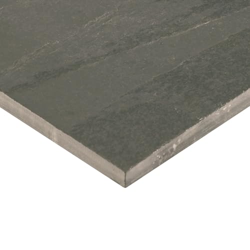 Daltile Natural Stone Slate 12" x 12" in Natural Cleft Brazil Black (6 PC per Carton) (5.82 SQFT per Carton) - Thumbnail 2