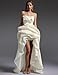 White Sleeveless Strapless 3D Floral Applique High Low Wedding Dress Ruffle Trailing Maxi Classy Fashion Evening Dress