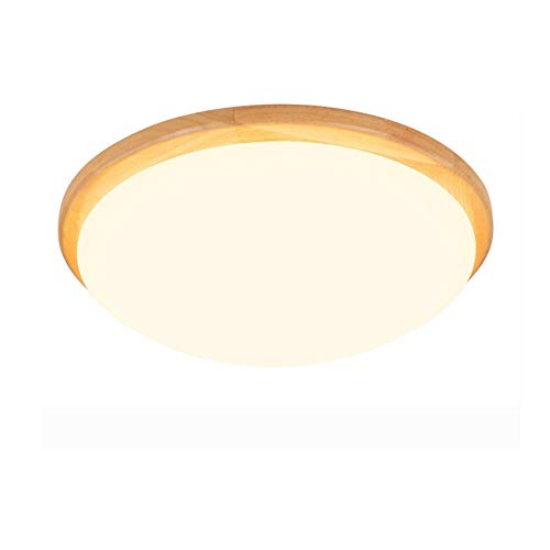 Preisvergleich Produktbild Badezimmerlampe Flur Energie Schlafzimmer Wohnzimmer Glühbirne Küche LEDRunde Deckenleuchte aus massivem Holz warmes Licht 24w