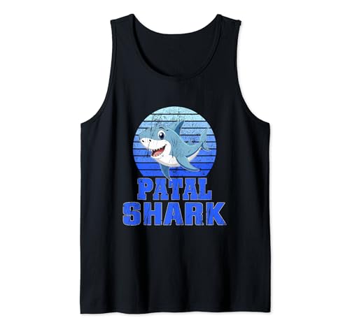 Patal Shark Family Reunion Squad First Last Name Tank Top