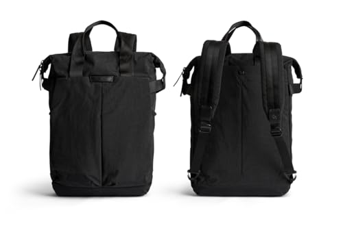 Image of Bellroy Tokyo Totepack, Convertible Backpack Tote Bag - Raven | Water-resistant woven convertible backpack and tote bag for work and everyday carry