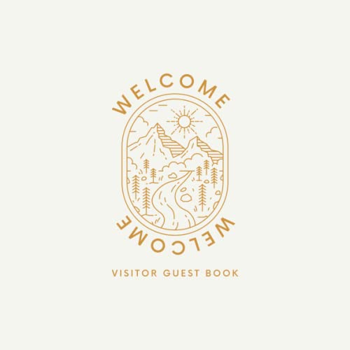 Welcome, Visitor Guest Book, Lake and Mountain, Boho, Modern, Minimalist: for Airbnb, Vacation home, Bed and Breakfast, Guest House, Cabin Rentals, Lake House