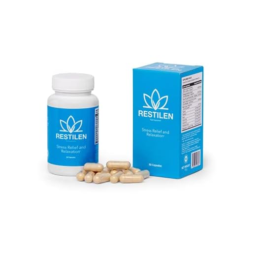 Restilen - Stressavlastning och avslappning, mot stress, trötthet, nervositet och utmattning, 100% växtbaserade ingredienser, kosttillskott, högsta kvalitet (60 kapslar)