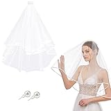 Dieser Brautschleier mit Kamm ist das perfekte Accessoire für Junggesellenabschiede, Fasching, Hochzeiten, Fasching