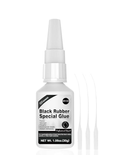 30g Black Rubber Adhesive for Tire Repair, Edge Bonding, DIY Crafts - Quick-Dry, High-Strength Patch...