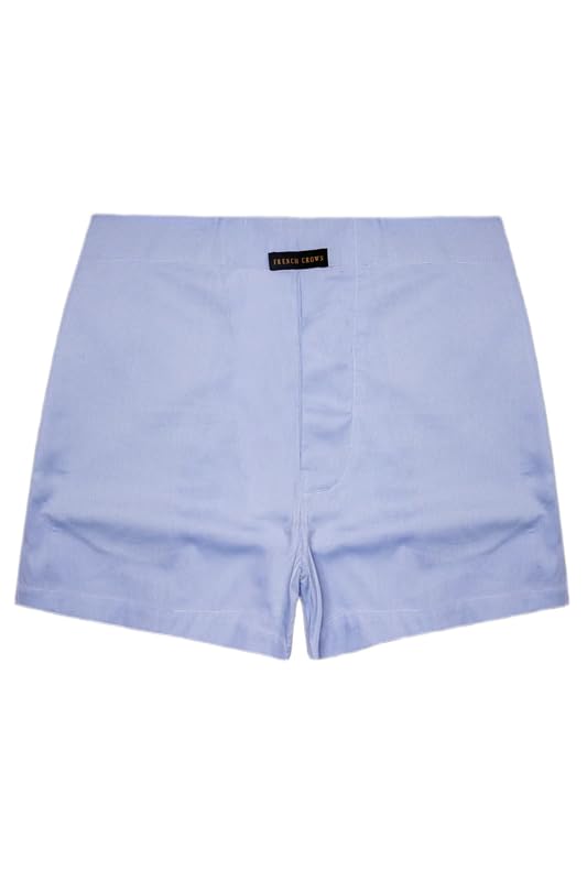french crown Tranquil-Wistful Blue Dobby Textured Premium Giza Cotton Boxer-picture-54