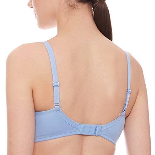 Image of Marks & Spencer Womens Cotton Blend Non Padded Non Wired Cross Over Embroidered Bra