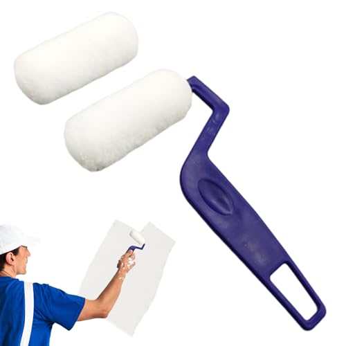 Scooter decorativo - pintor de paredes, pincel de rodillos de pintura | Herramienta de pintura de pared, cepillo de rodillos de color multifuncional, pequeño rodillo de color con acabado fino, pintado