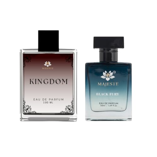 Image of Kingdom & Black Fury Perfume Pack of 2 Unisex Eau de Parfum Set | Fragrance Combo for Men and Women | Kingdom 100ml & Black fury 50ml