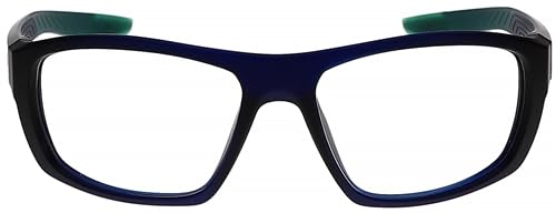 Nike™ Brazen Boost Radiation Protective Eye Glasses - Full Rim, Plastic Frame, Rectangular Shape with Single Bridge, Rubber Tip, Medium
